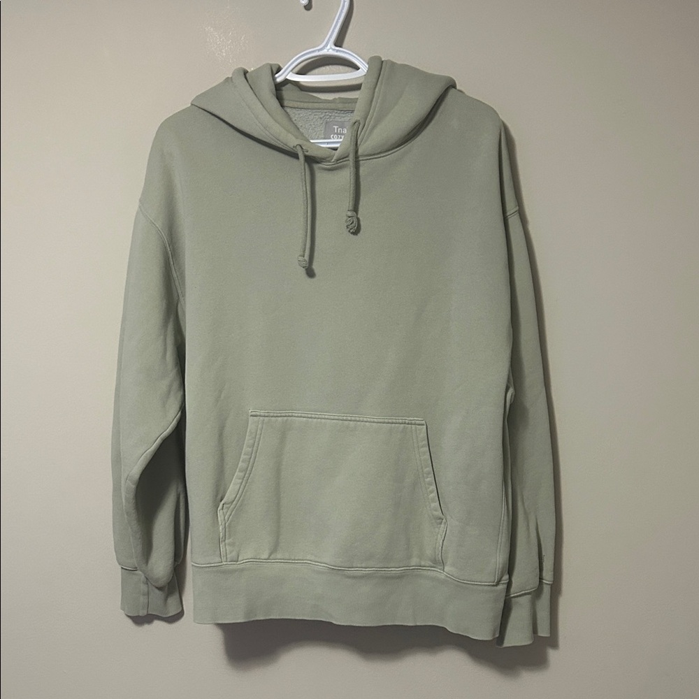 TNA Sage Green Cozy AF Fleece Hoodie